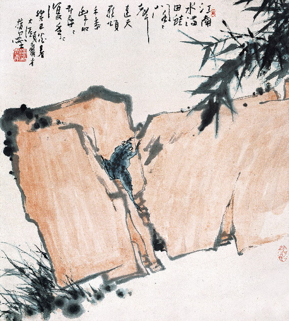 江南春雨图轴85.8×77.2cm 1953年.jpg
