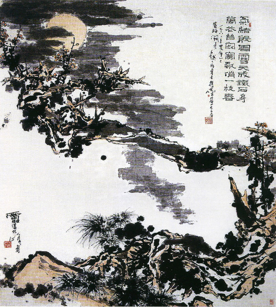 梅月图 中国画（指墨） 182×152cm 1966.jpg