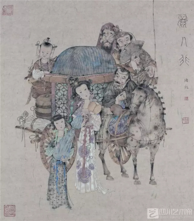 丽人行(重彩)  工笔重彩  51cmx58cm.webp.jpg